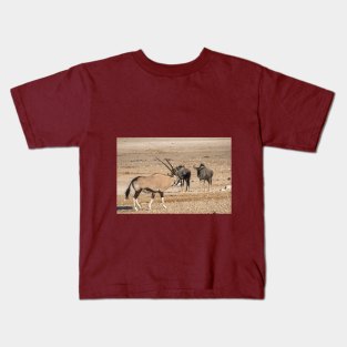 Namibia. Etosha National Park. Oryx and Wildebeest. Kids T-Shirt